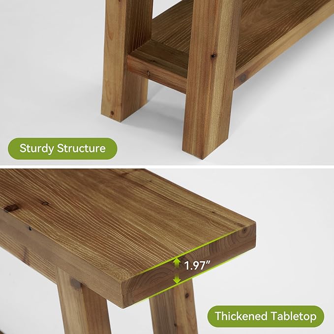 LITTLE TREE 70.9" Solid Wood Console Table
