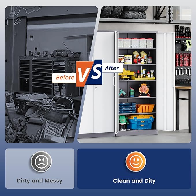 Yizosh Metal Garage Storage Cabinet