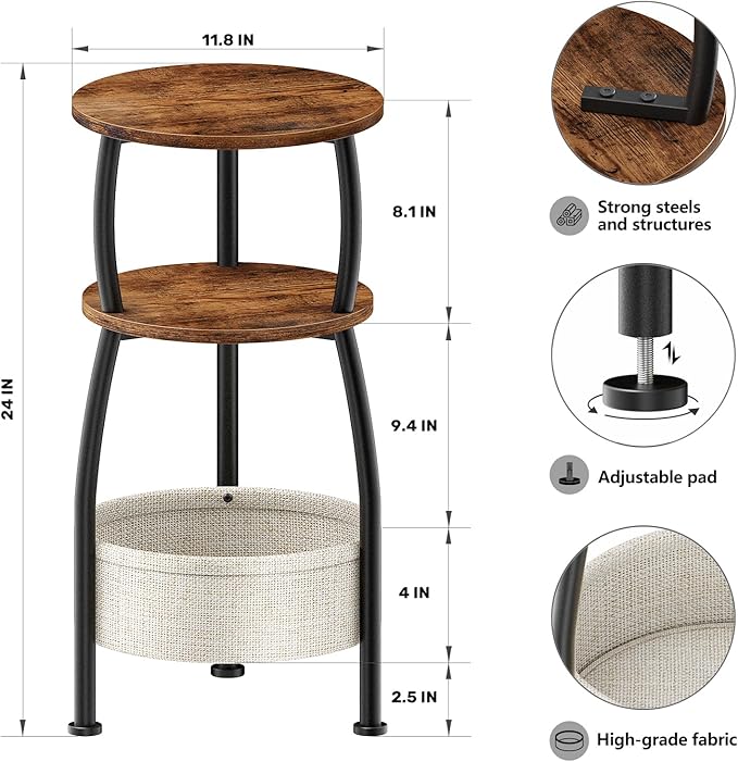 Round Side Table for Small Spaces