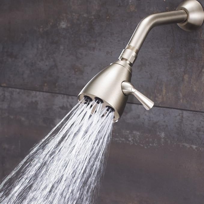 Speakman S-2252-BN Signature Brass Icon Anystream High Pressure Adjustable Shower Head, Brushed Nickel