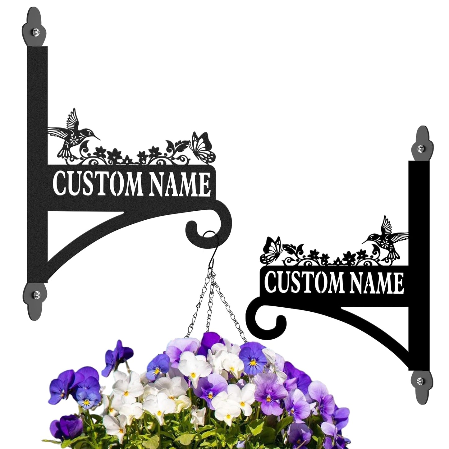 Kotagi Custom Plant Hanger Hook Housewarming Gifts | Personalized Brackets for Hanging Plants | Rust-Resistant Flower Pot Hangers | Gifts for Grandparents Plant Lovers