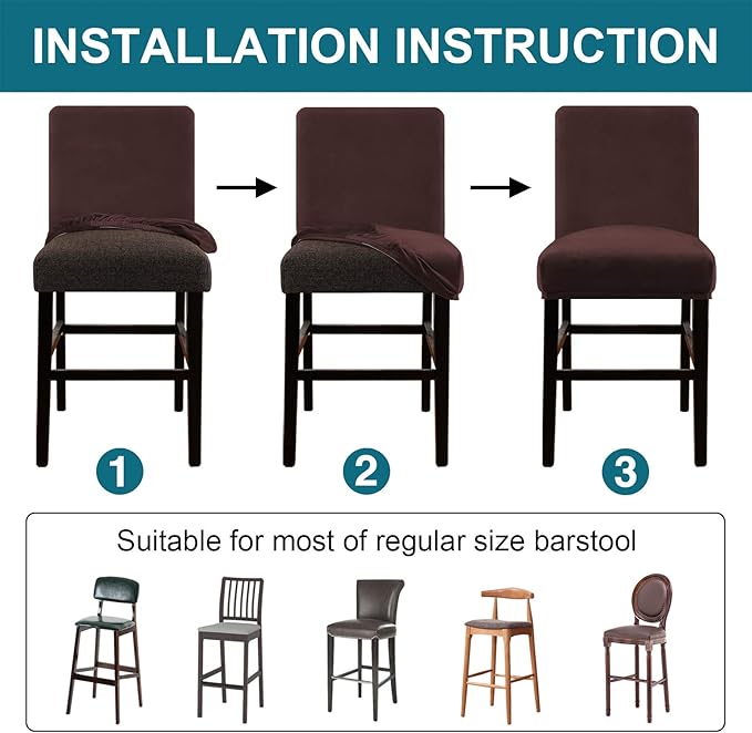 Turquoize Bar Stool Covers 4 Pack Bar Stool Covers