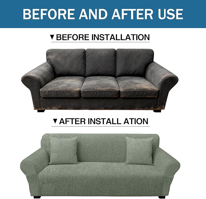 Sofa Slipcover with 2 Pillow Cover