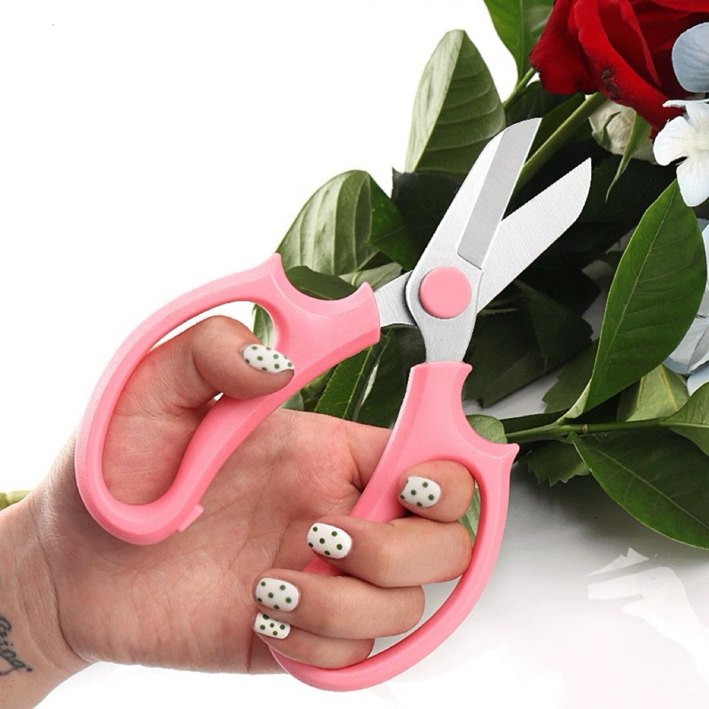 Fanbay 4 Pcs Flower Rose Thorn Stripper Thorn Leaf Remover Tool Garden Tool Sets Leaf Stripping Tool with Garden Glove and Garden Scissor