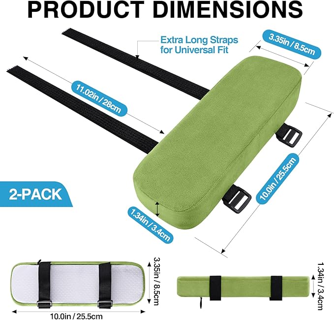 Smiry Ergonomic Office Chair Armrest Pads, Memory Foam Arm Rest Covers
