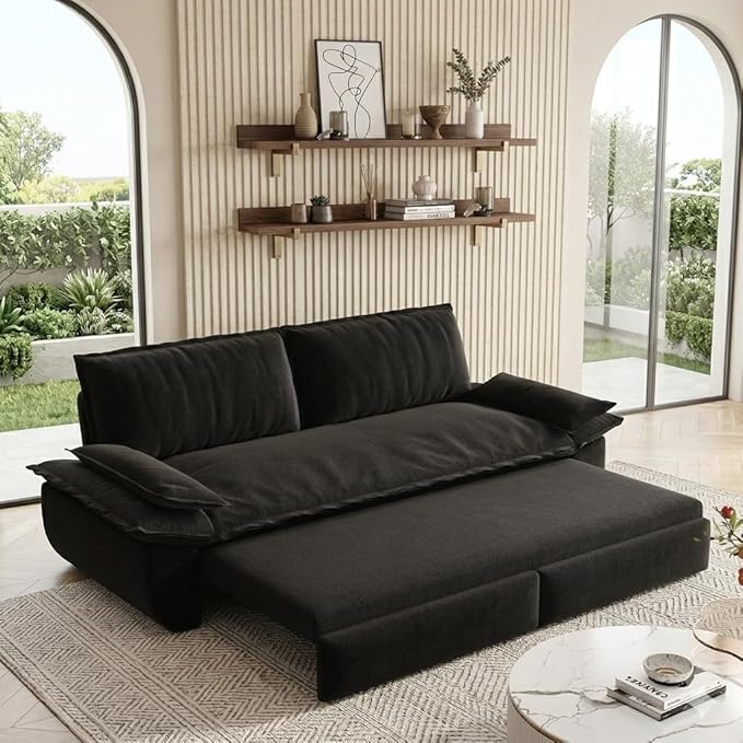 73.2" Sofa Bed Queen, 3-in-1 Pull Out Sofa Bed