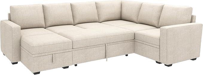 HONBAY Modular Sectional Sleeper Sofa