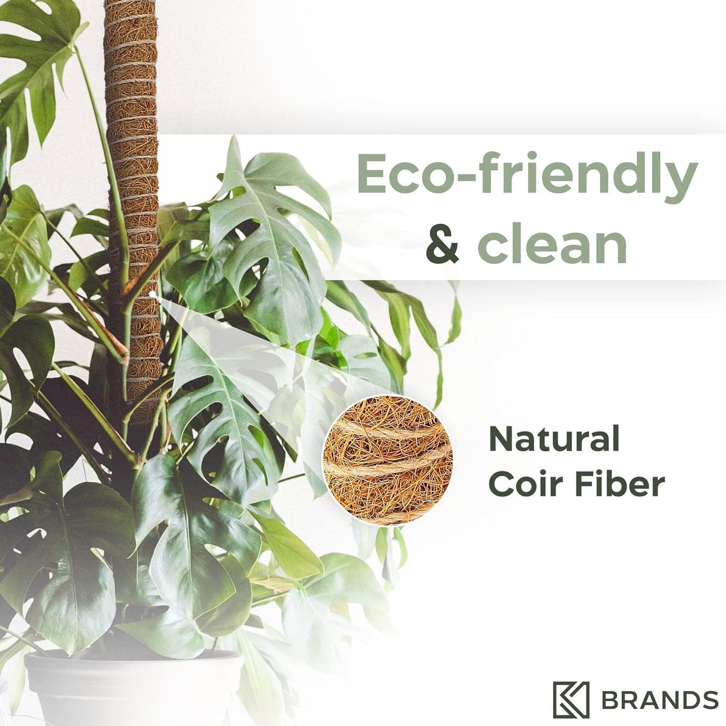 2 Pack 48'' Bendable Moss Pole Monstera Plant Support for Climbing Indoor Plants - Stakes for Potted Climbers - Tall Sticks Indoor Trellis for Houseplants - Accessories for Monstera Pot