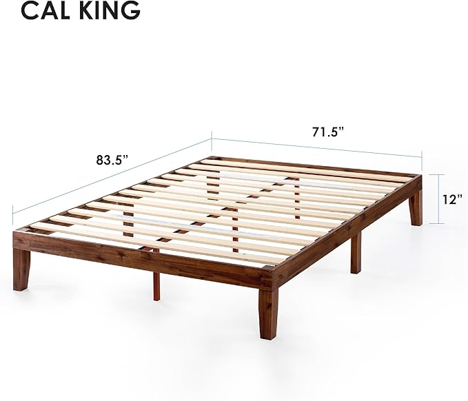Mellow Naturalista Classic 12 Inch Solid Wood Platform Bed