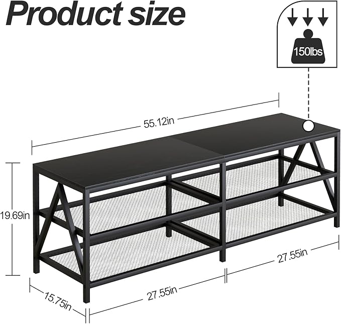 TV Stand for TVs up to 65 Inch, Entertainment Center for Living Room