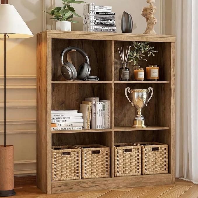 GarveeHome 6 Cube Storage Organizer, 53 Inch Tall Bookcase