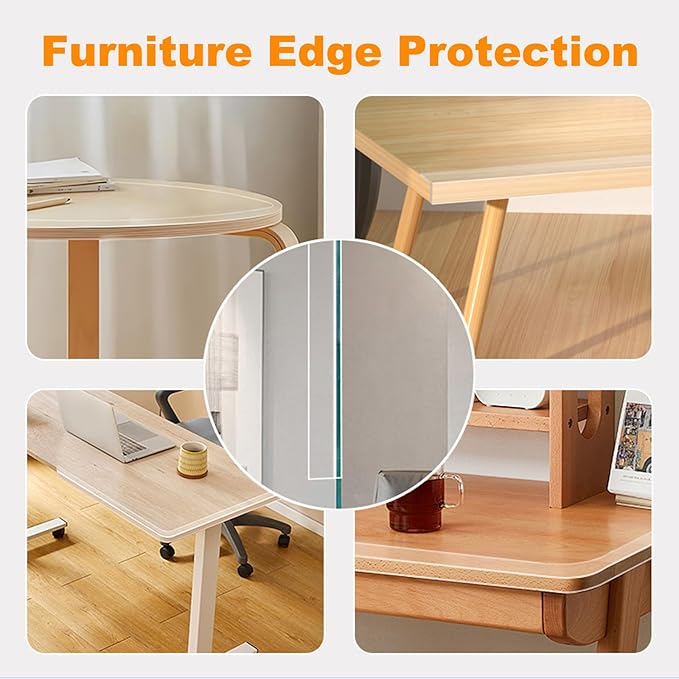 Clear Soft Corner Protectors for Furniture Strip, 2.6 in x 6.6 FT, Sharp Edge &