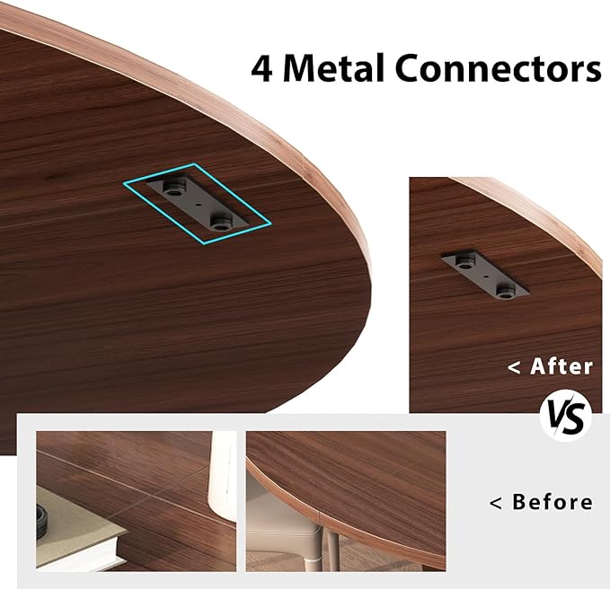 IBF Walnut Round Dining Table, Modern Wood Dinner Tables, Round Kitchen Table