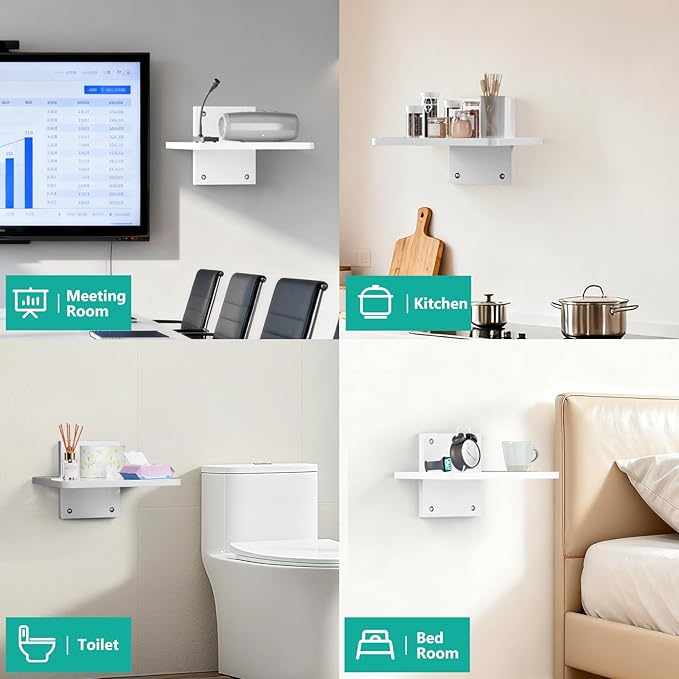 WALI Floating TV Shelf, 1 Tier Projector Shelf