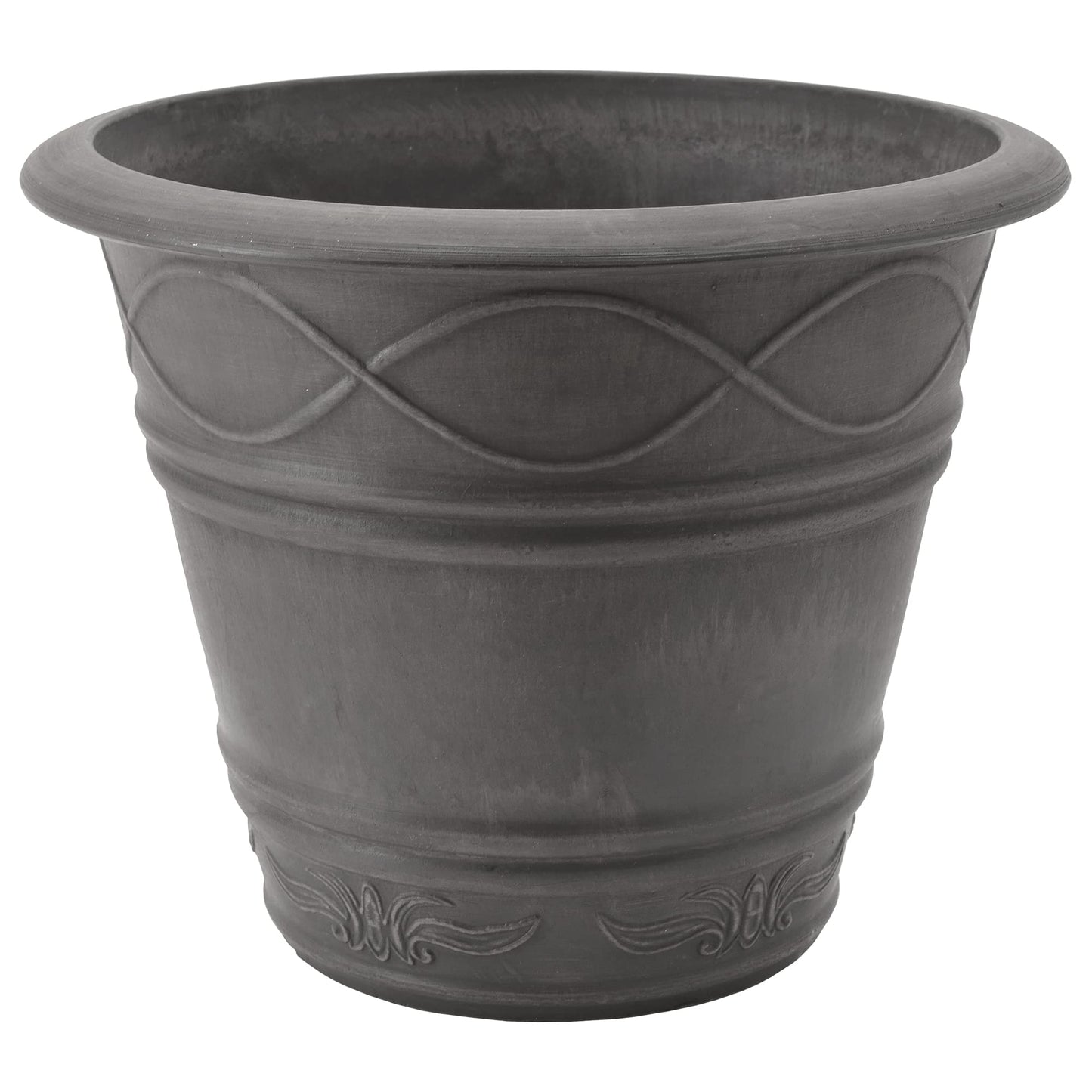PSW Pot Collection Western Weave Planter Pot for Indoor and Outdoor Plants and Gardens, 14.5-inch, Chocolate