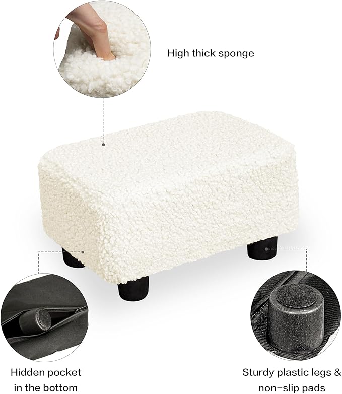 CAROLMADE Small Foot Stool Ottoman Footstool