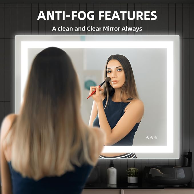 48" L x 36" W LED Bathroom Mirror