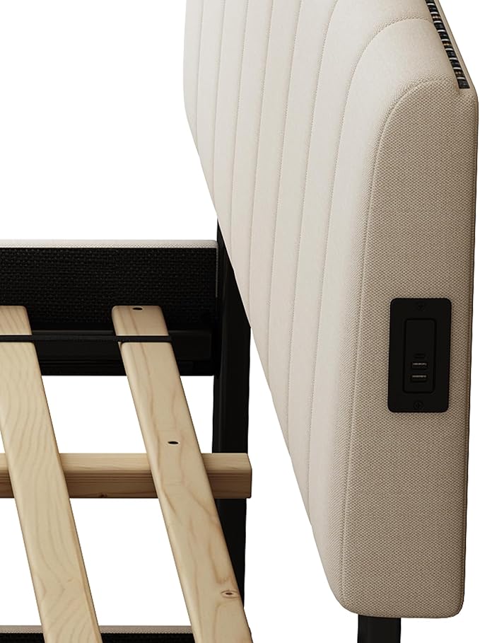 Queen Size Upholstered Platform Bed
