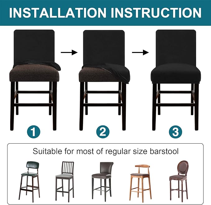 Turquoize Bar Stool Covers 4 Pack Bar Stool Covers