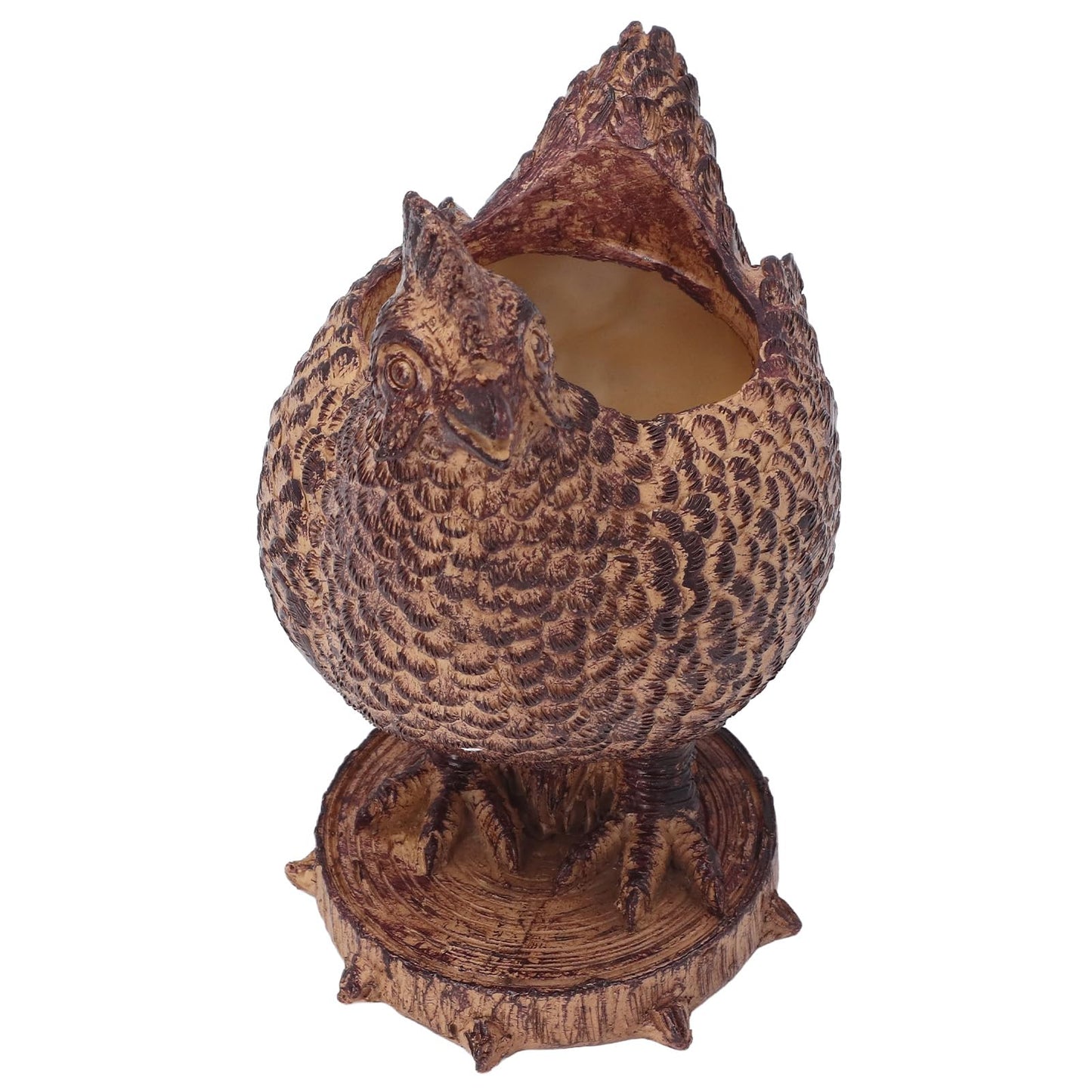 Srliya Desktop Resin Chicken Shaped Pot Cute Innovative Drainage Design Lightweight Resin Chicken Planter for Outdoor Garden Courtyard