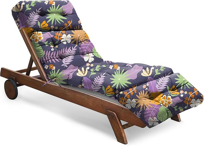 Outdoor Chaise Lounge Chair Cushion Waterproof 74.4 x 22 x 4.7 Inches Thickened