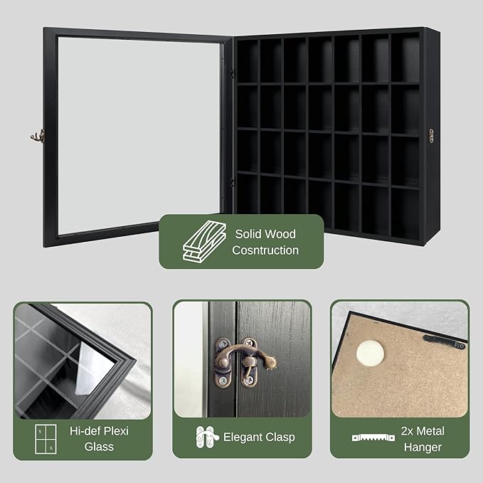 Shot Glass Display Cabinet Solid Wood