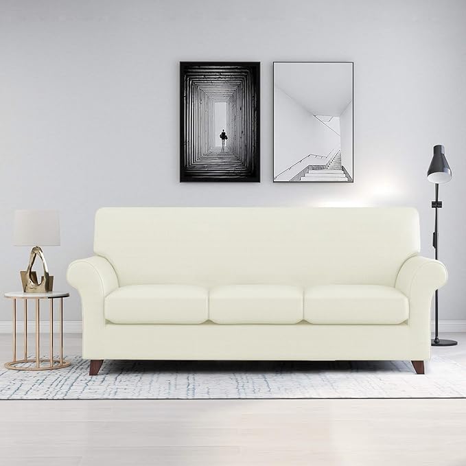 ZNSAYOTX 4 Piece Sofa Covers for Living Room Anti Slip Stretch Couch Covers for