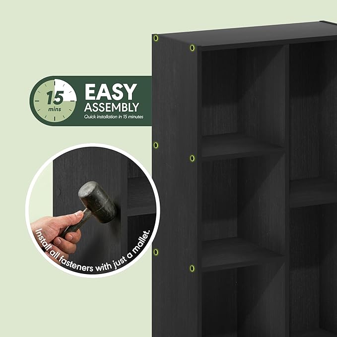Furinno Luder 5-Cube No Tool Assembly Open Shelf