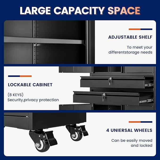 Yizosh Metal Garage Storage Cabinet
