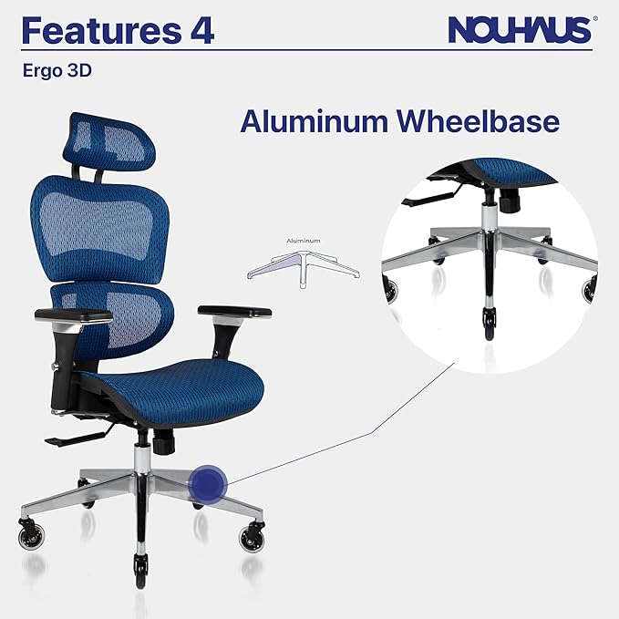 Nouhaus Ergo3D Ergonomic Office Chair Lumbar Support Mesh Office Chair