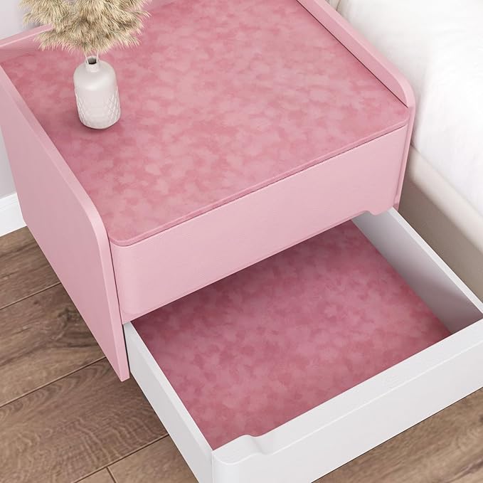 Coral Pink Velvet Drawer Liner Contact Paper