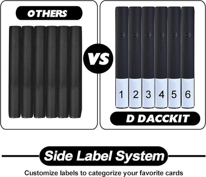 D DACCKIT Card Binder 16 Pocket - Fits 1024 Cards，4X4 Ringless Card Album with Sleeves for Trading Cards & Sports Cards（Model A，Classic Black）