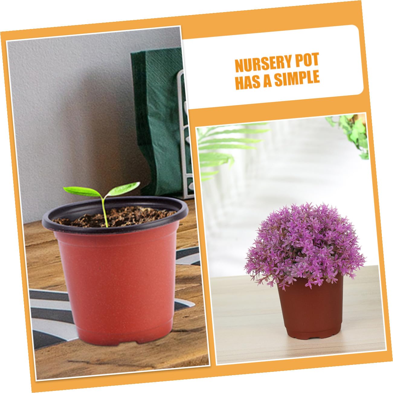 TIDTALEO 120pcs Plastic Nursery Pots with Drainage Holes Dual-Color Seedling Planter Cups for Strawberry Propagation and Plant Growth in Garden and Indoor Use