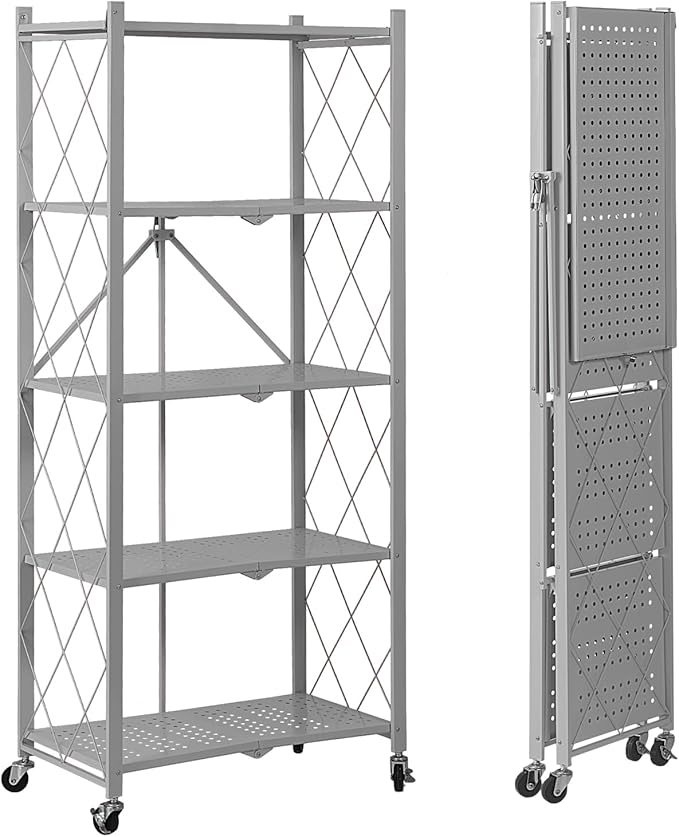 BRIAN & DANY 5-Tier Foldable Storage Shelves