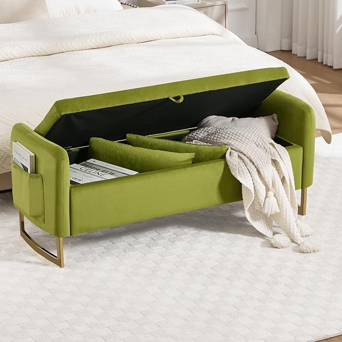 48" End of Bed Bench, Modern Storage Benches