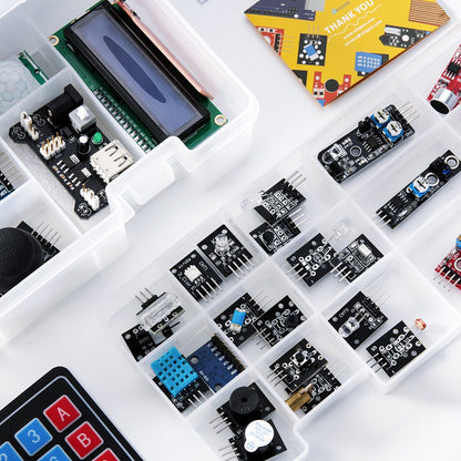 ELEGOO Upgraded 37 in 1 Sensor Modules Kit with Tutorial Compatible with Arduino IDE UNO R3 MEGA Nano