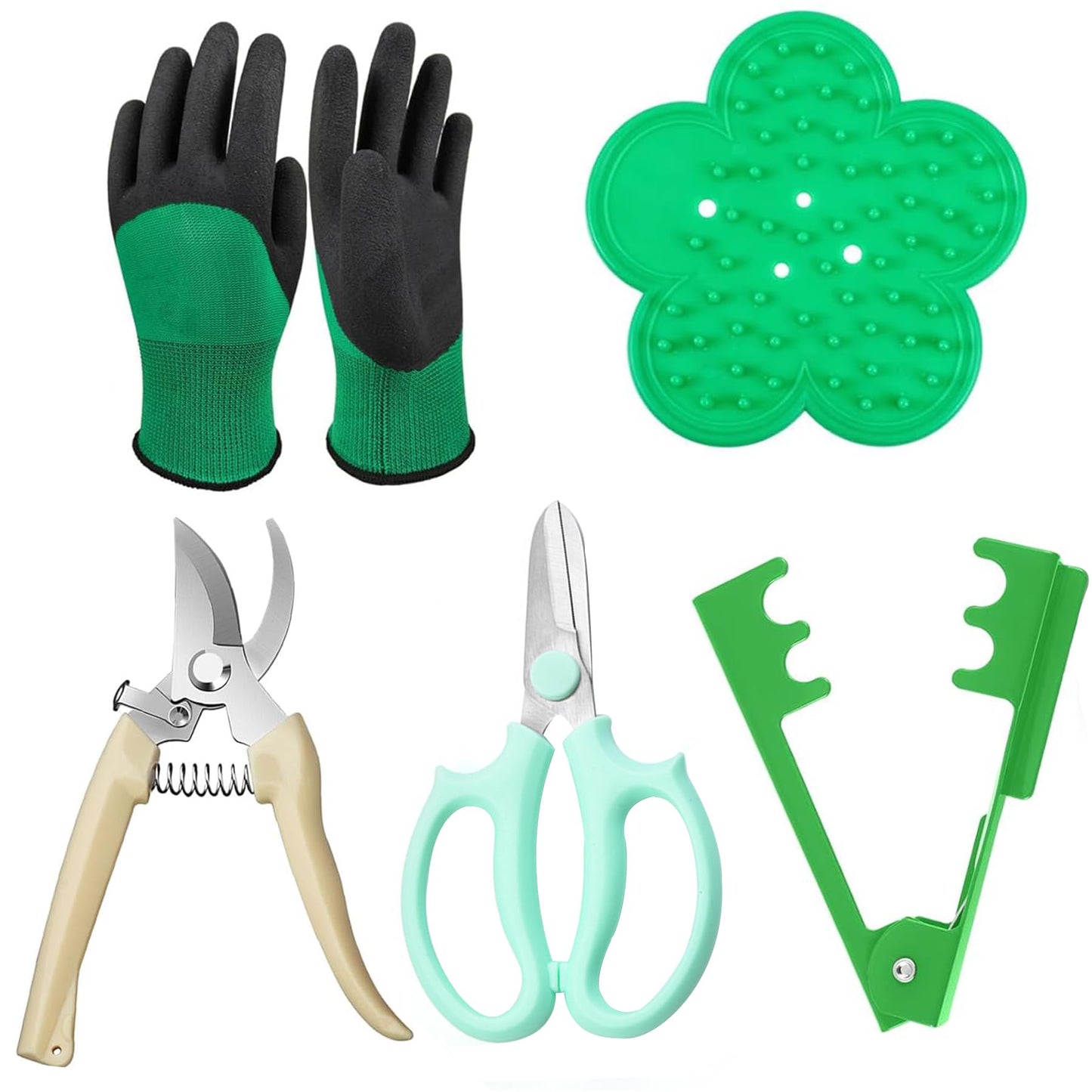 Floral Tool Kit, Rose Thorn Stripper Tool Garden Pruning Shears Scissors Kit, Glove for Floral Making Supplies,Use for Florist Supplies