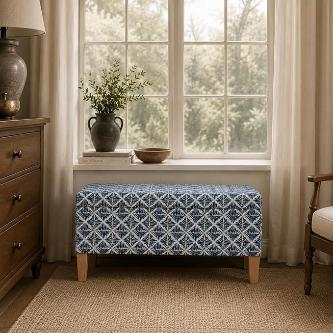 HomePop Large Decorative Storage Bench