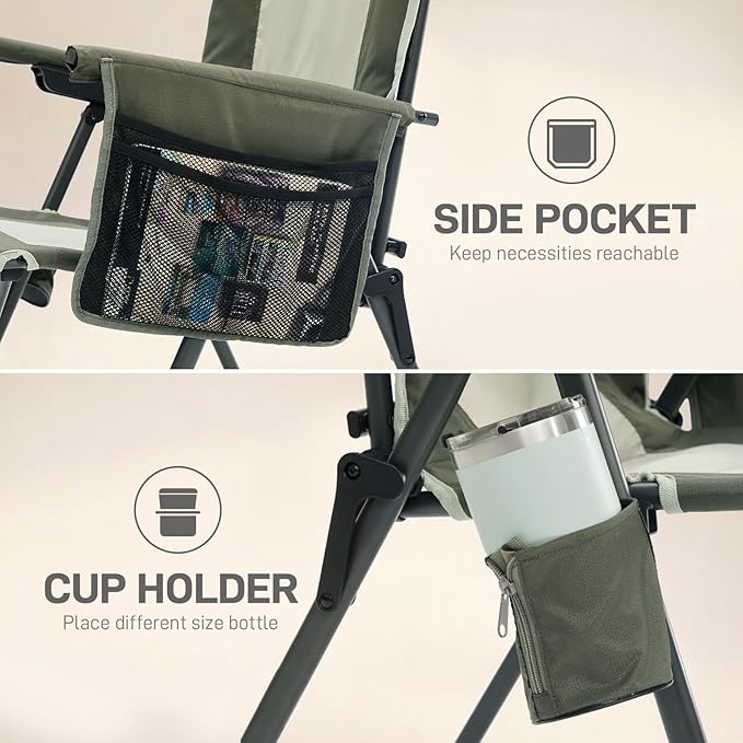 EVER ADVANCED Reclining Camping Chairs