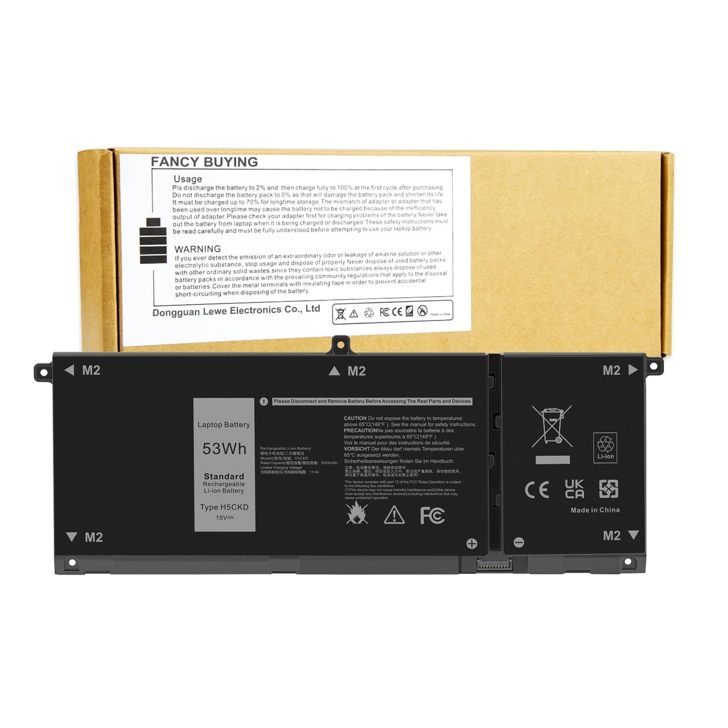 53Wh H5CKD Battery for Dell Vostro 5300 5301 5401 5501 5402 Latitude 3410 3510 Inspiron 5300 5401 5408 5409 5501 5508 5400 5406 5509 7405 7300 7500 2-in-1 Silver Edition 7T8CD TXD03 0H5CKD JK6Y6