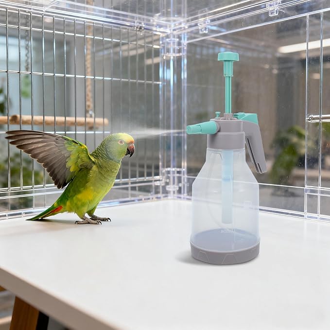 Pet Bird Bath Mister: Handheld Bathing Sprayer for Parrots and Cockatiels - 1.5L/50.72 Fl Oz Mister Cleaner for Pet Bird Cage Shower and Cleaning