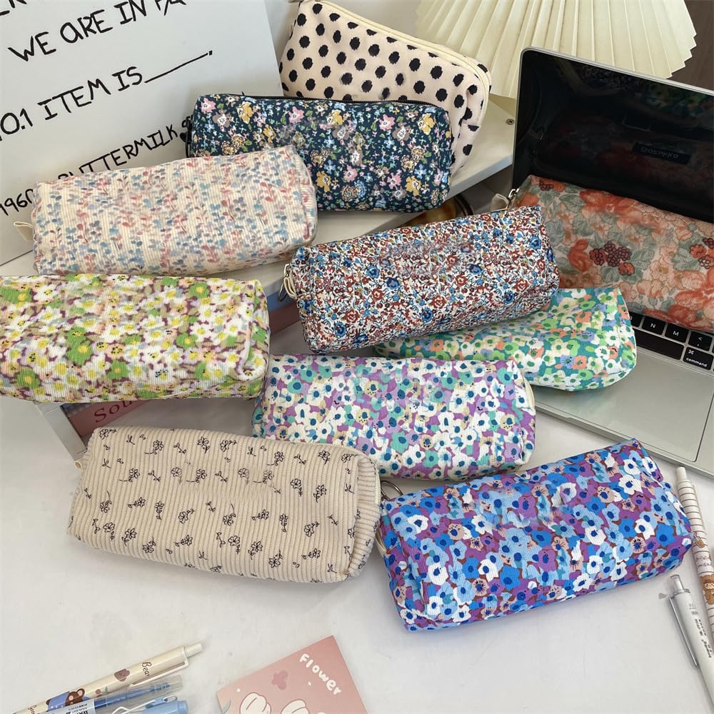 OZAOZ Cute Pencil Case Aesthetic Student Pencil Pouch Coin Pen Pouch Cosmetic Bag Office Stationery Organizer For Kids Teen School (S)