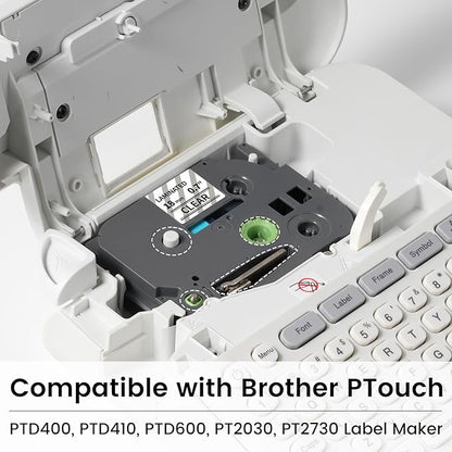 3-Pack 18mm 0.7” Laminated Clear Tz Tape Compatible with Brother P Touch TZe-141 TZe141 Black on Clear 3/4" Label Maker Tape Refills for PTD400 PTD410 PTD600 PT1750