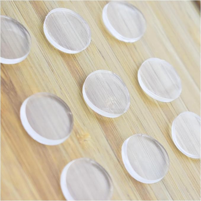 Extremely Soft Clear Glass Table Top Anti Slip Bumper Pads Non-Adhesive Rubber