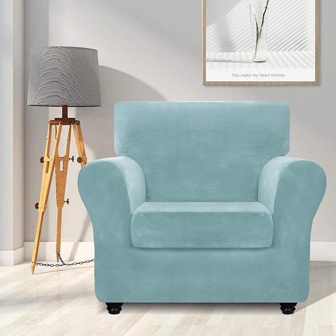 ZNSAYOTX Luxury Velvet Chair Slipcovers