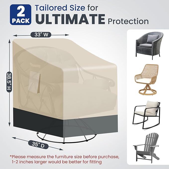 Extra Heavy Duty Outdoor Chair Covers Waterproof