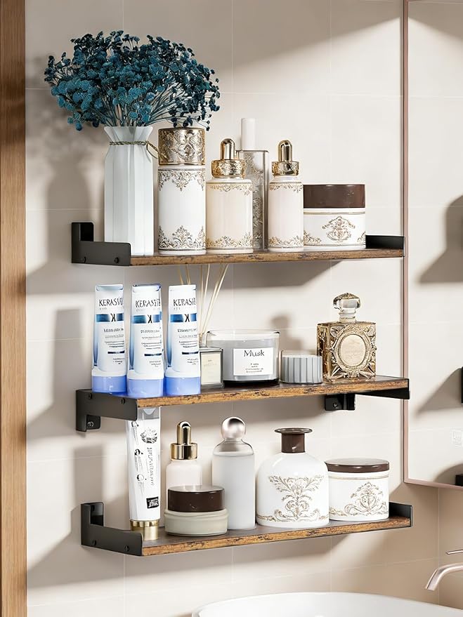 Floating Shelves for Wall, Shelves for Decor Storage Set of 6, Wall Mounted