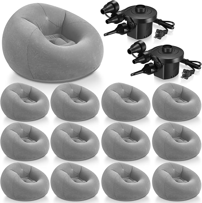 Realspring 6 9 12 Pcs Inflatable Bean Bag Chairs