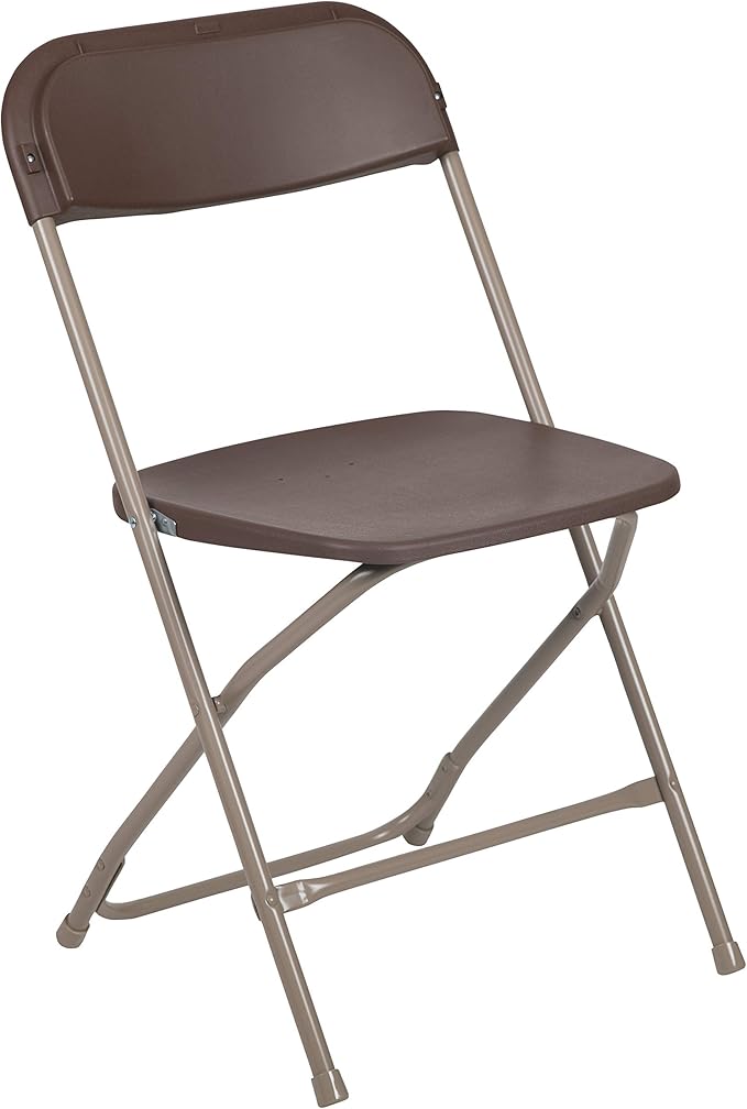 Flash Furniture Hercules Series Plastic Folding Chair Brown