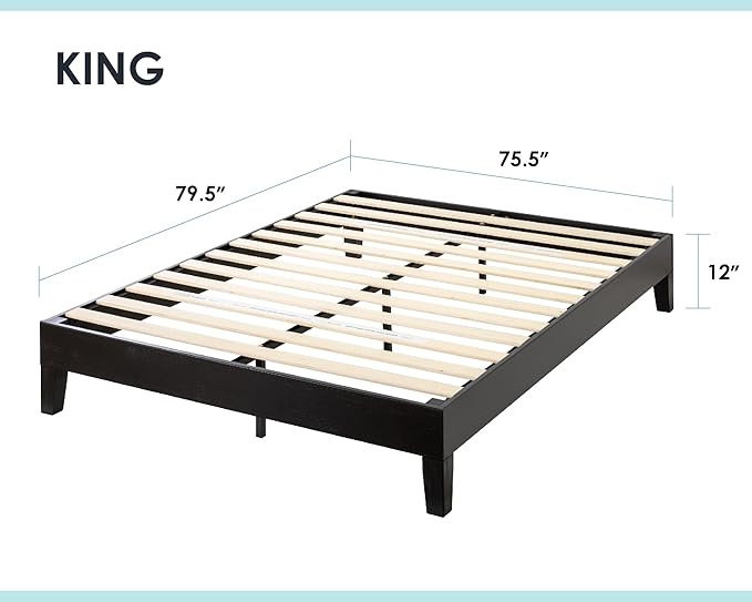 Mellow Naturalista Grand 12 Inch Solid Wood Platform Bed